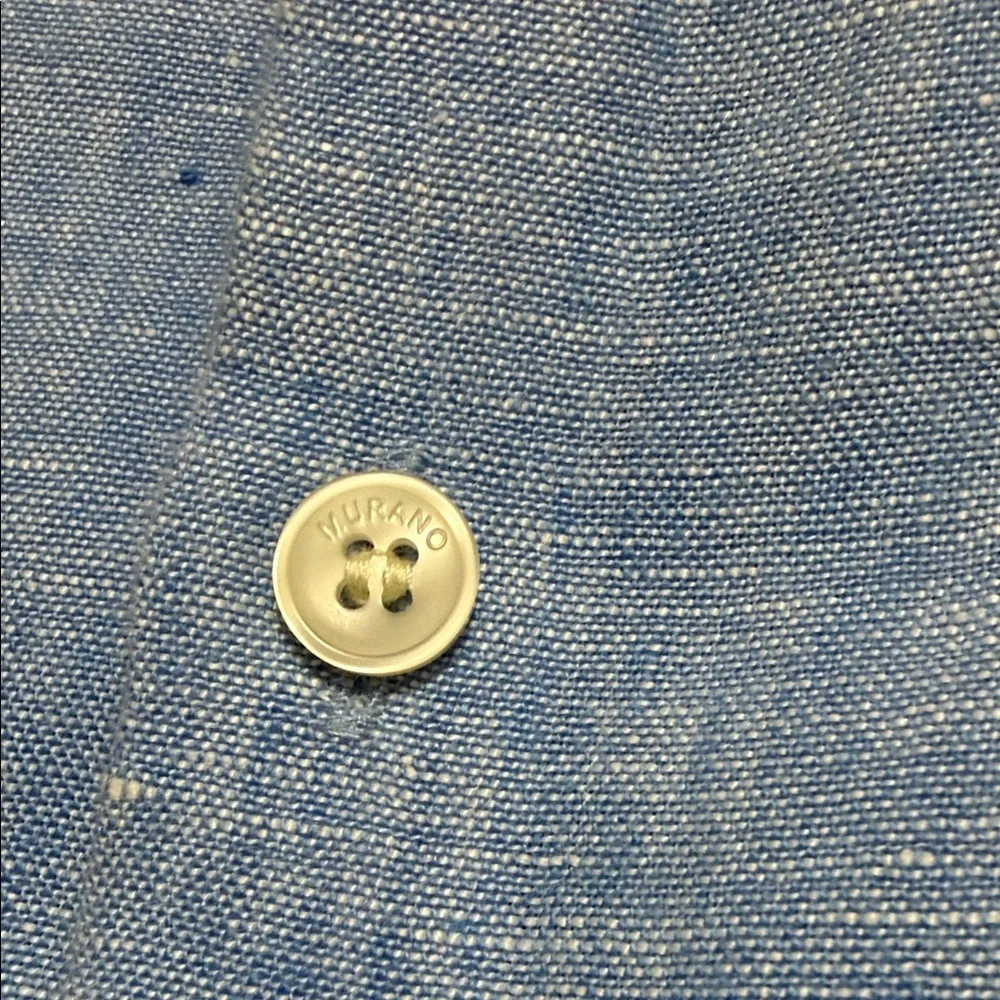 Baird McNutt Murano Men’s Long Sleeve Blue 100% Linen Button-Down Shirt, Size Lg - Picture 4 of 9